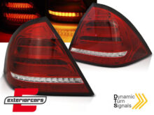 Full LED stražnja svjetla SEQ žmigavci (crvena/kristal) / Mercedes C-klasa W203 (2000-2004) limuzina