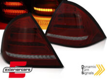Full LED stražnja svjetla SEQ žmigavci (crvena/smoke) / Mercedes C-klasa W203 (2000-2004) limuzina