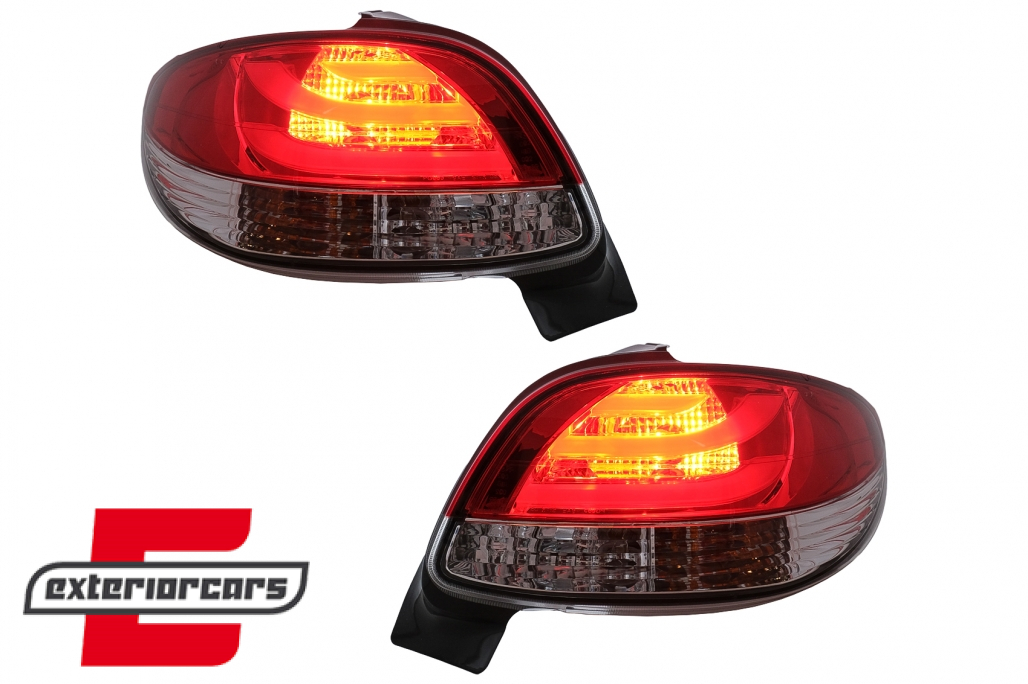 LED stražnja svjetla LightBar dizajn (crvena/kristal) / Peugeot 206 (10.1998-2009) hatchback 3V 5V - Slika 11
