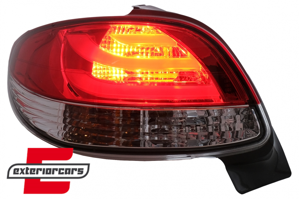 LED stražnja svjetla LightBar dizajn (crvena/kristal) / Peugeot 206 (10.1998-2009) hatchback 3V 5V - Slika 12