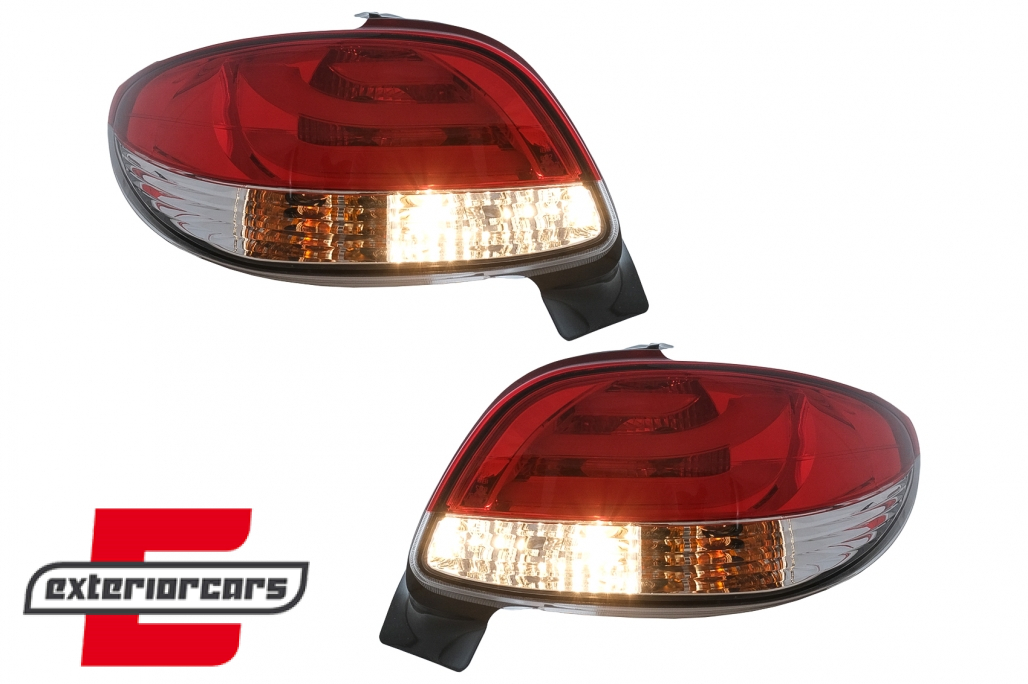 LED stražnja svjetla LightBar dizajn (crvena/kristal) / Peugeot 206 (10.1998-2009) hatchback 3V 5V - Slika 14