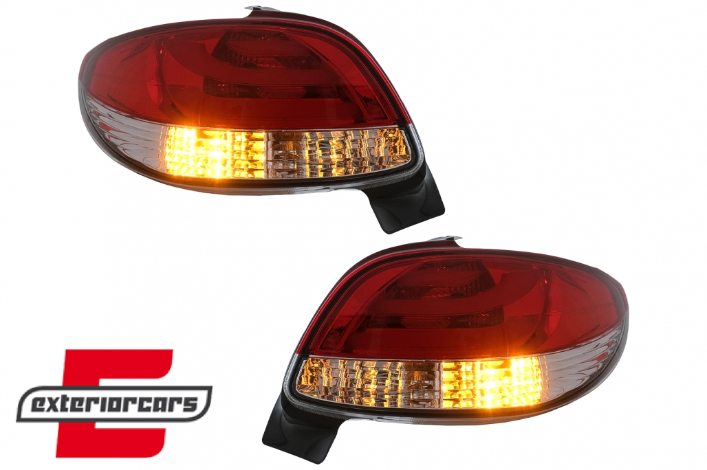 LED stražnja svjetla LightBar dizajn (crvena/kristal) / Peugeot 206 (10.1998-2009) hatchback 3V 5V - Slika 5