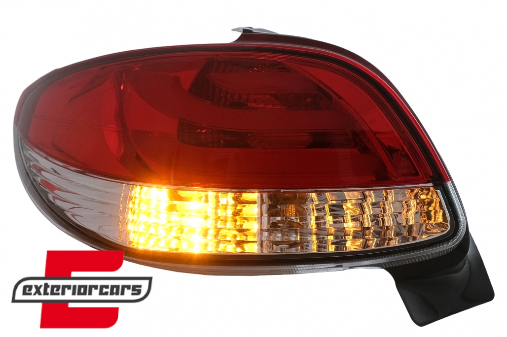 LED stražnja svjetla LightBar dizajn (crvena/kristal) / Peugeot 206 (10.1998-2009) hatchback 3V 5V - Slika 6