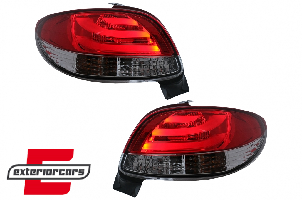 LED stražnja svjetla LightBar dizajn (crvena/kristal) / Peugeot 206 (10.1998-2009) hatchback 3V 5V - Slika 8