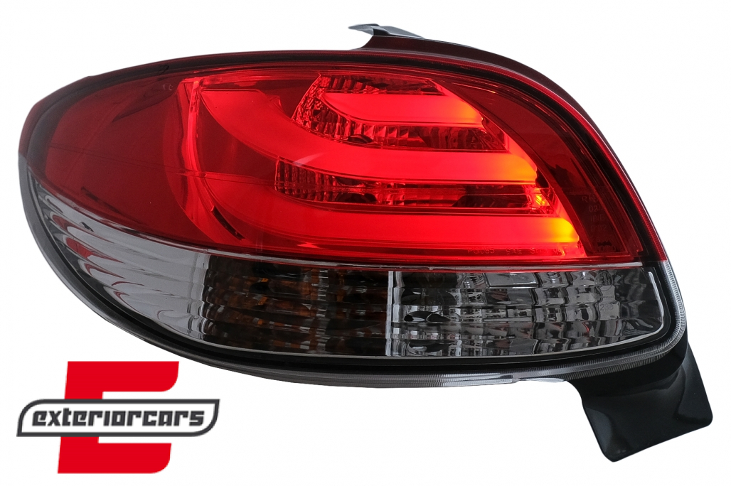 LED stražnja svjetla LightBar dizajn (crvena/kristal) / Peugeot 206 (10.1998-2009) hatchback 3V 5V - Slika 9