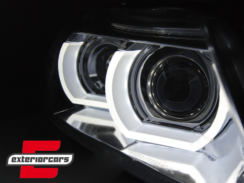 Prednja svjetla 3D Angel Eyes LED DRL Xenon (chrome) / BMW serije 3 E90 E91 LCI (2008-2011) - Slika 4