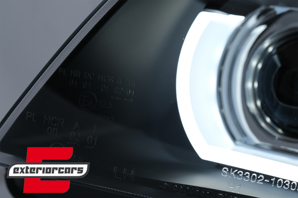 Prednja svjetla 3D Angel Eyes LED DRL Xenon (crna) / BMW serije 3 E90 E91 LCI (2008-2011) - Slika 6