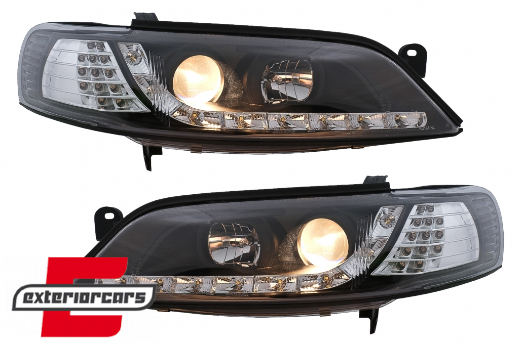 Prednja svjetla LED DayLight LED žmigavci (crna) / Opel Vectra B (1995-12.1998) - Slika 11