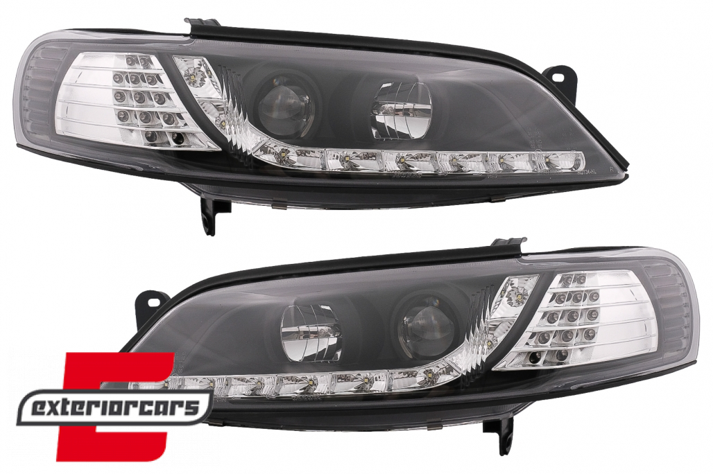 Prednja svjetla LED DayLight LED žmigavci (crna) / Opel Vectra B (1995-12.1998) - Slika 14