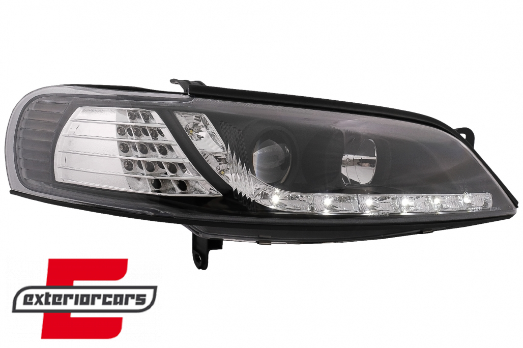 Prednja svjetla LED DayLight LED žmigavci (crna) / Opel Vectra B (1995-12.1998) - Slika 4