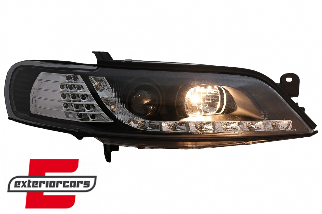 Prednja svjetla LED DayLight LED žmigavci (crna) / Opel Vectra B (1995-12.1998) - Slika 6