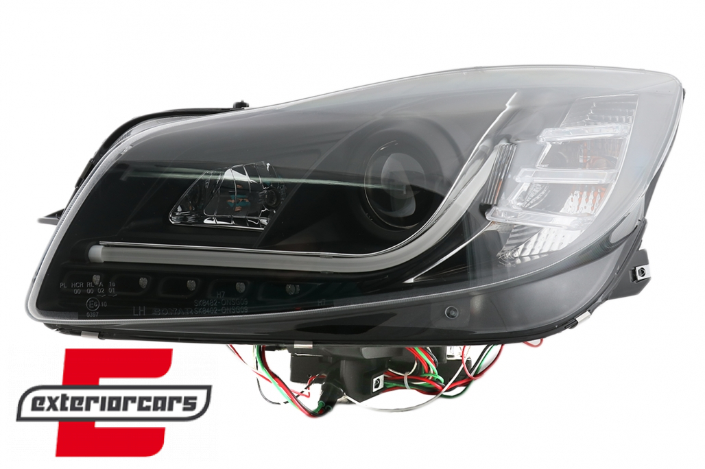 Prednja svjetla LED DRL Facelift Xenon look (crna) / Opel Insignia (2008-2012) - Slika 2