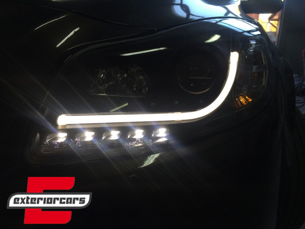 Prednja svjetla LED DRL Facelift Xenon look (crna) / Opel Insignia (2008-2012) - Slika 9