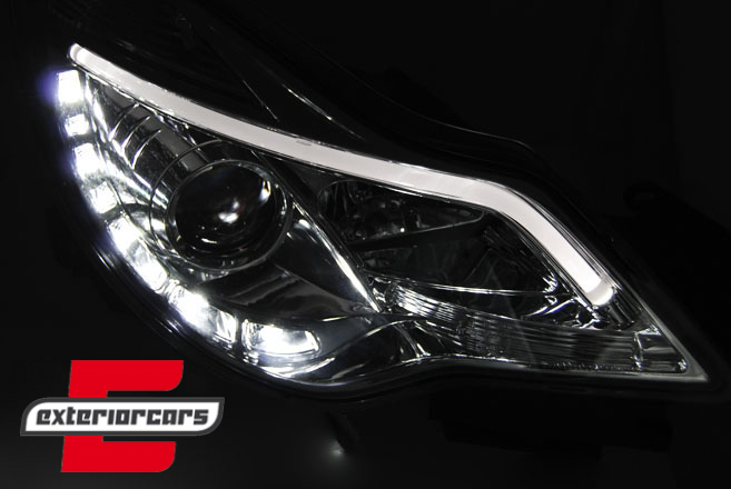 Prednja svjetla TubeLight LED DRL (chrome) / Opel Corsa D (2011-2014) - Slika 2