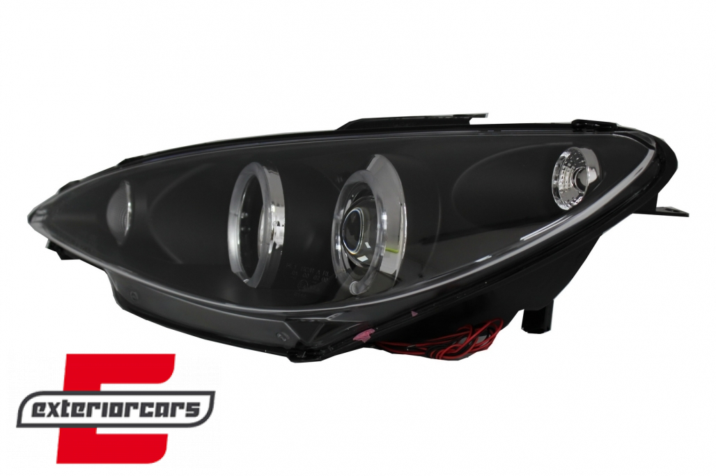 Prednja svjetla Angel Eyes (crna) / Peugeot 206 (2003-2009) - Slika 5