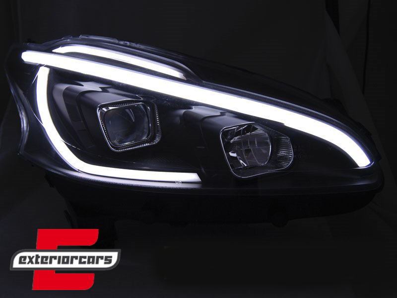 Prednja svjetla LED TubeLight (crna) / Peugeot 208 (2012-06.2015) - Slika 3