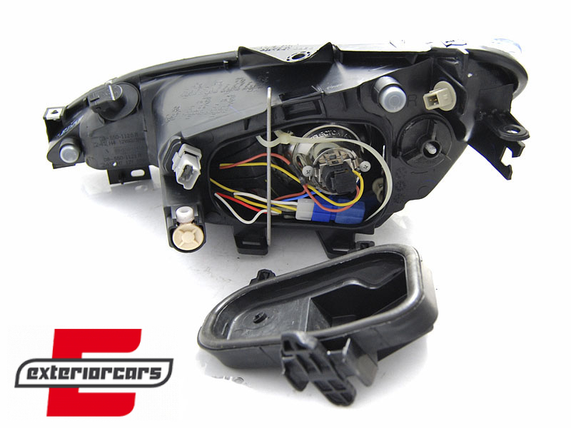Prednja svjetla LED DRL LED žmigavci (crna) / Peugeot 206 (2003-2009) - Slika 3