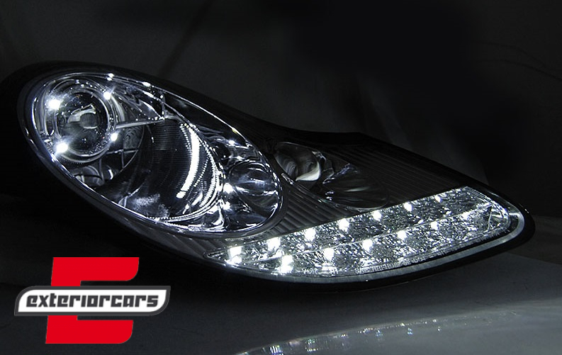 Prednja svjetla LED DayLight (chrome) / PORSCHE BOXSTER 911 996 (1996-2004) - Slika 2