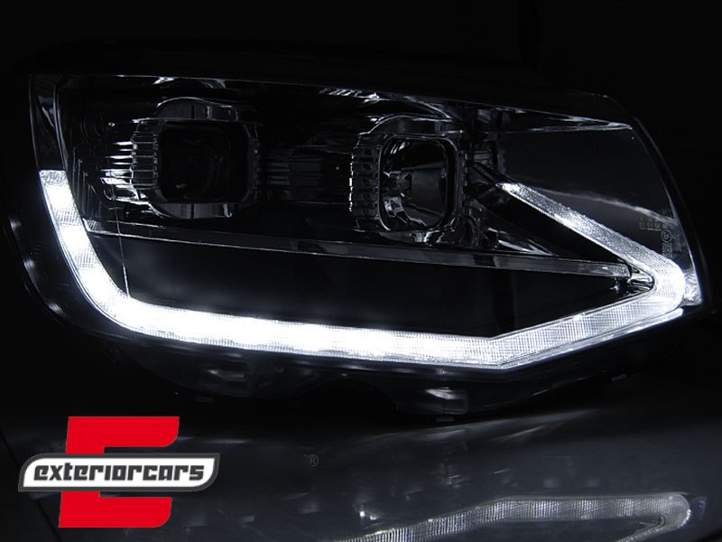 LED prednja svjetla TubeLight SEQ žmigavci (chrome) / Volkswagen T6 (2015-2019) - Slika 2