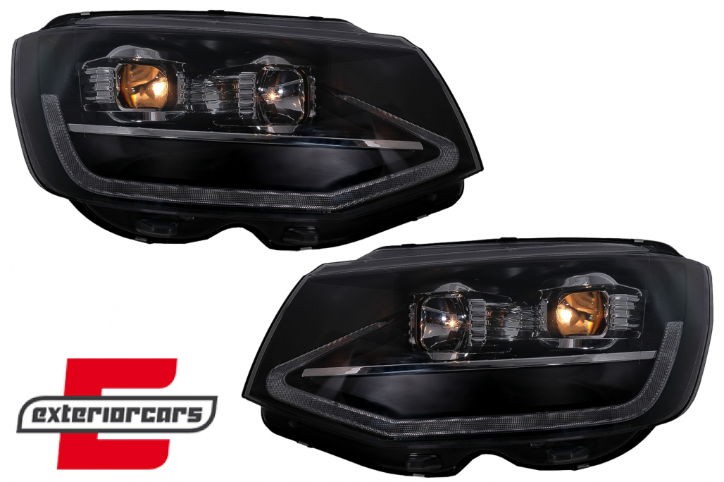 LED prednja svjetla TubeLight SEQ žmigavci (crna) / Volkswagen T6 (2015-2019) - Slika 12