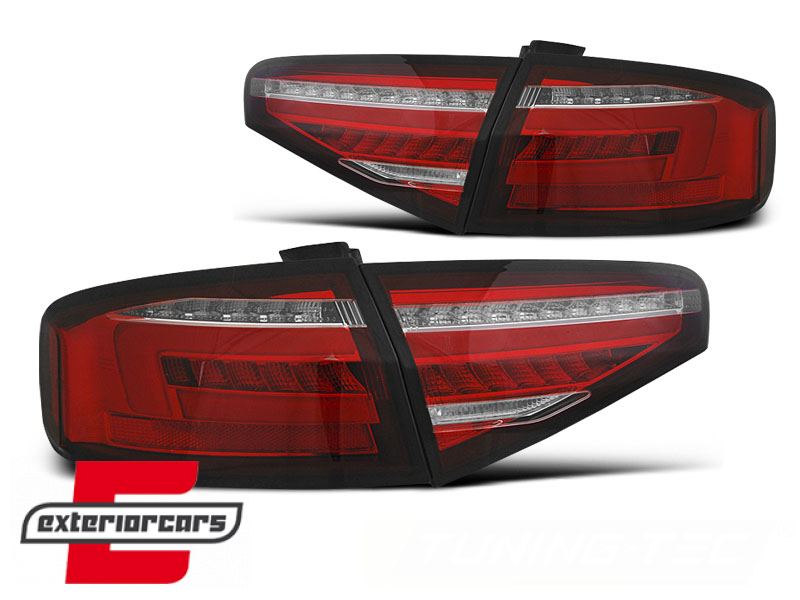 Full LED stražnja svjetla SEQ žmigavci (crvena/kristal) / Audi A4 B8 limuzina (2012-2015) - Slika 2