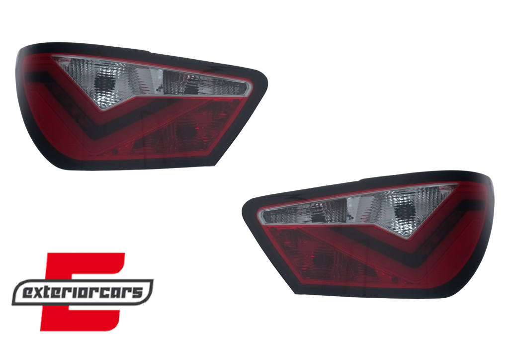 LED stražnja svjetla LightBar dizajn (crvena/kristal) / Seat Ibiza 6J (2008-2012) hatchback 3V - Slika 5
