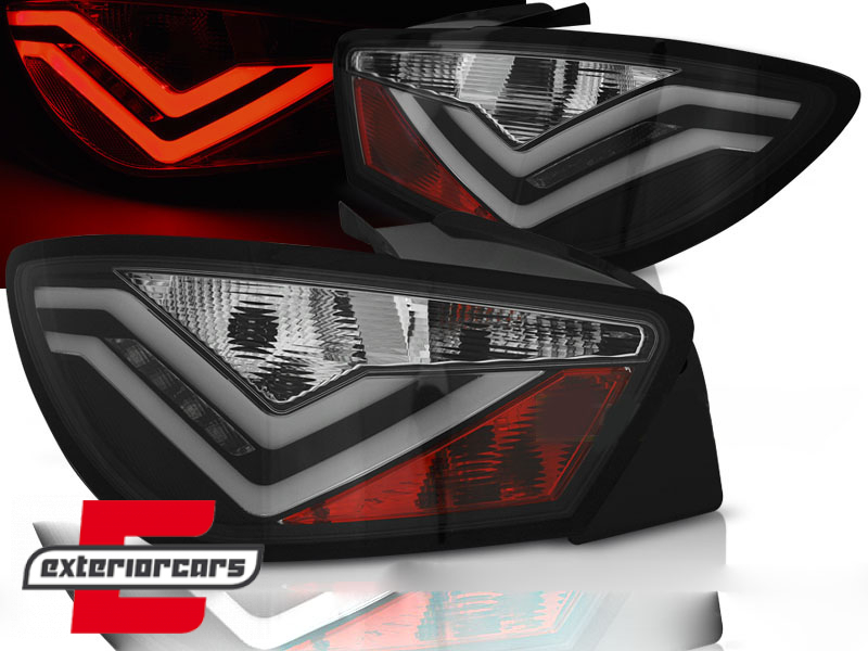 LED stražnja svjetla LightBar dizajn (crna) / Seat Ibiza 6J (2008-2012) hatchback 3V