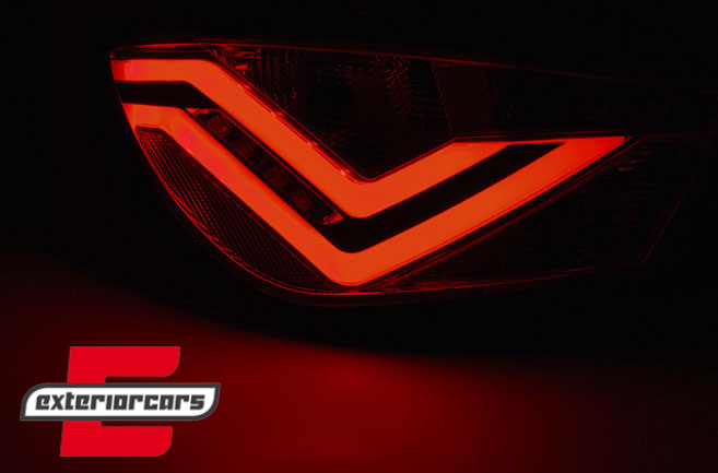 LED stražnja svjetla LightBar dizajn (smoke) / Seat Ibiza 6J (2008-2012) hatchback 3V - Slika 2