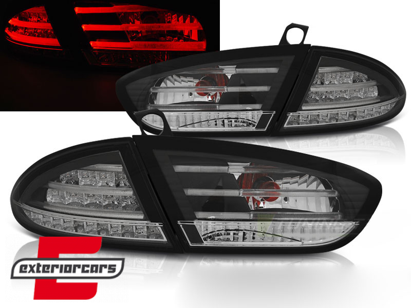 LED stražnja svjetla LightBar dizajn (crna) / Seat Leon (2009-2012)