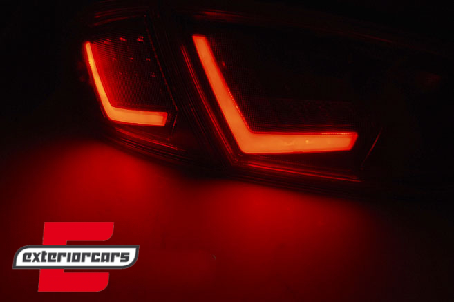 LED stražnja svjetla LightBar dizajn (crvena/smoke) / Seat Leon (2009-2012) - Slika 2