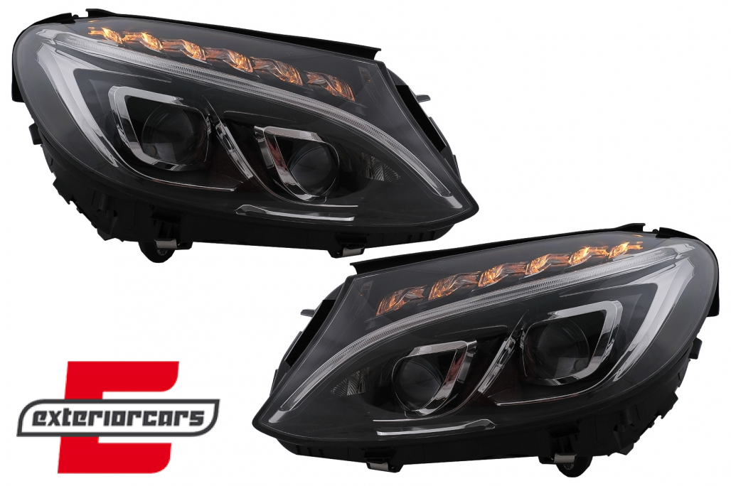 Full LED prednja svjetla (crna) / Mercedes C-klasa W205 S205 A205 C205 (2014-2018) - Slika 11