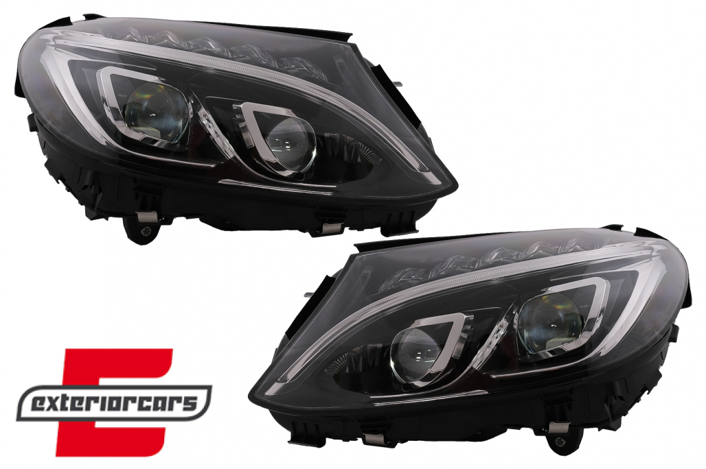 Full LED prednja svjetla (crna) / Mercedes C-klasa W205 S205 A205 C205 (2014-2018) - Slika 15