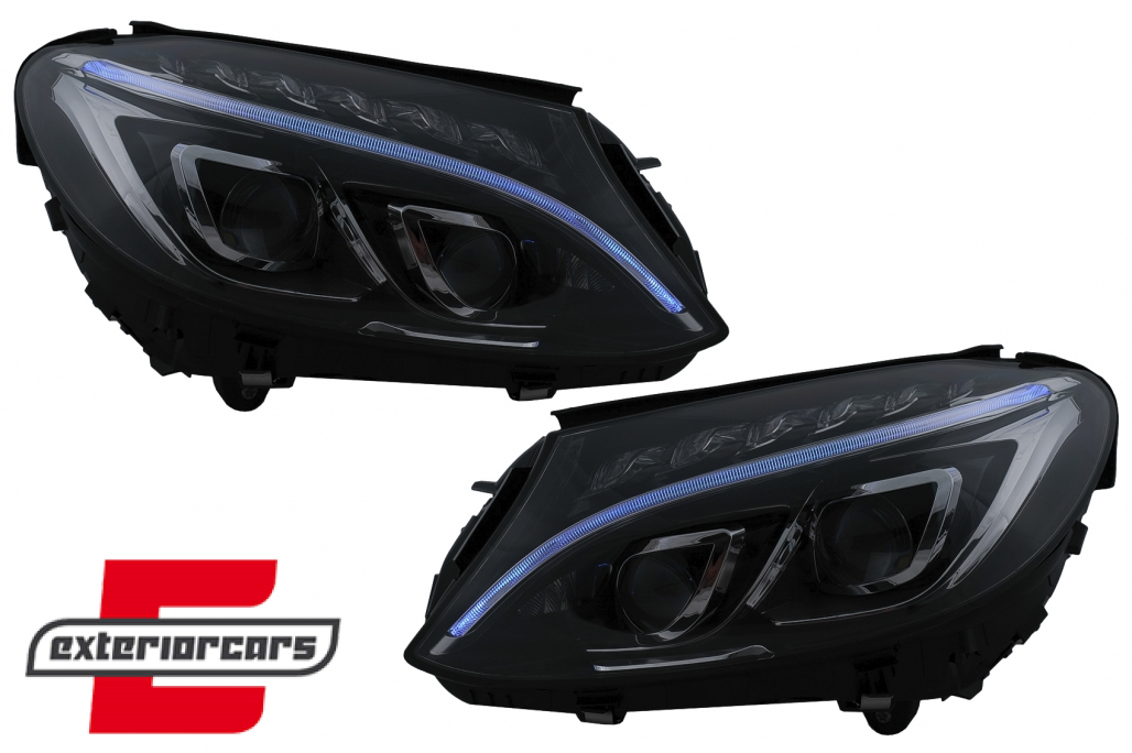 Full LED prednja svjetla (crna) / Mercedes C-klasa W205 S205 A205 C205 (2014-2018) - Slika 6