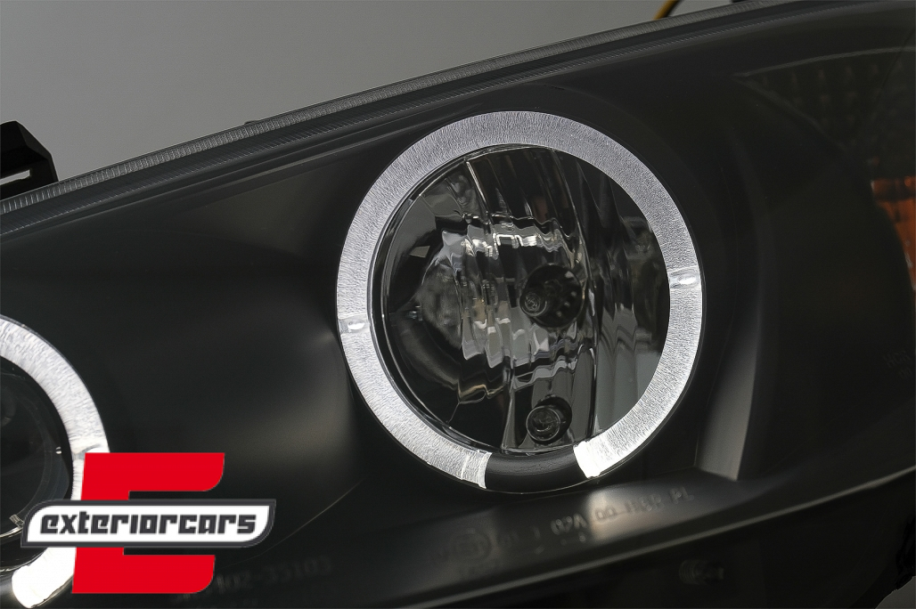 Prednja svjetla Angel Eyes (crna) / RENAULT MEGANE 2 (2002-2005) - Slika 3