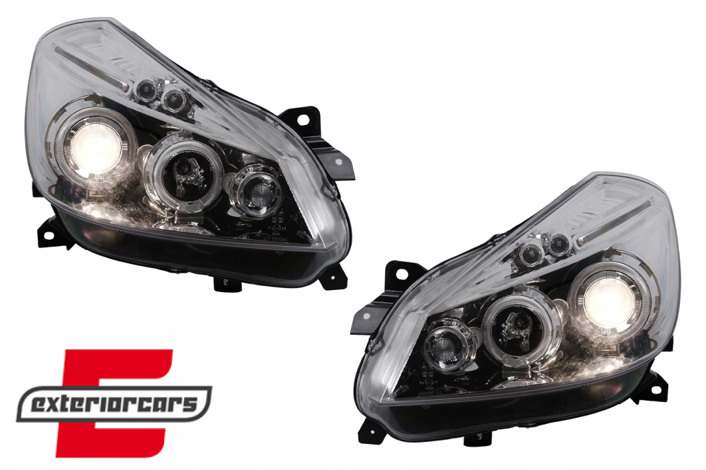 Prednja svjetla Angel Eyes (chrome) / Renault Clio III (2005-2009) - Slika 12