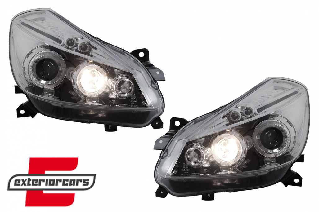 Prednja svjetla Angel Eyes (chrome) / Renault Clio III (2005-2009) - Slika 15