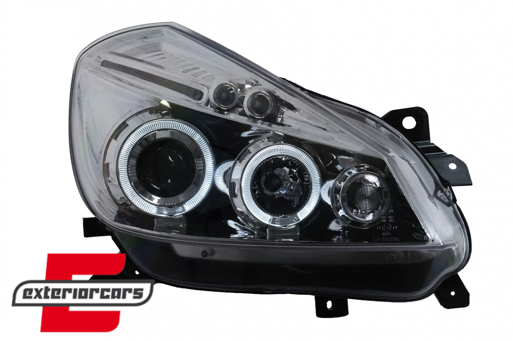 Prednja svjetla Angel Eyes (chrome) / Renault Clio III (2005-2009) - Slika 3