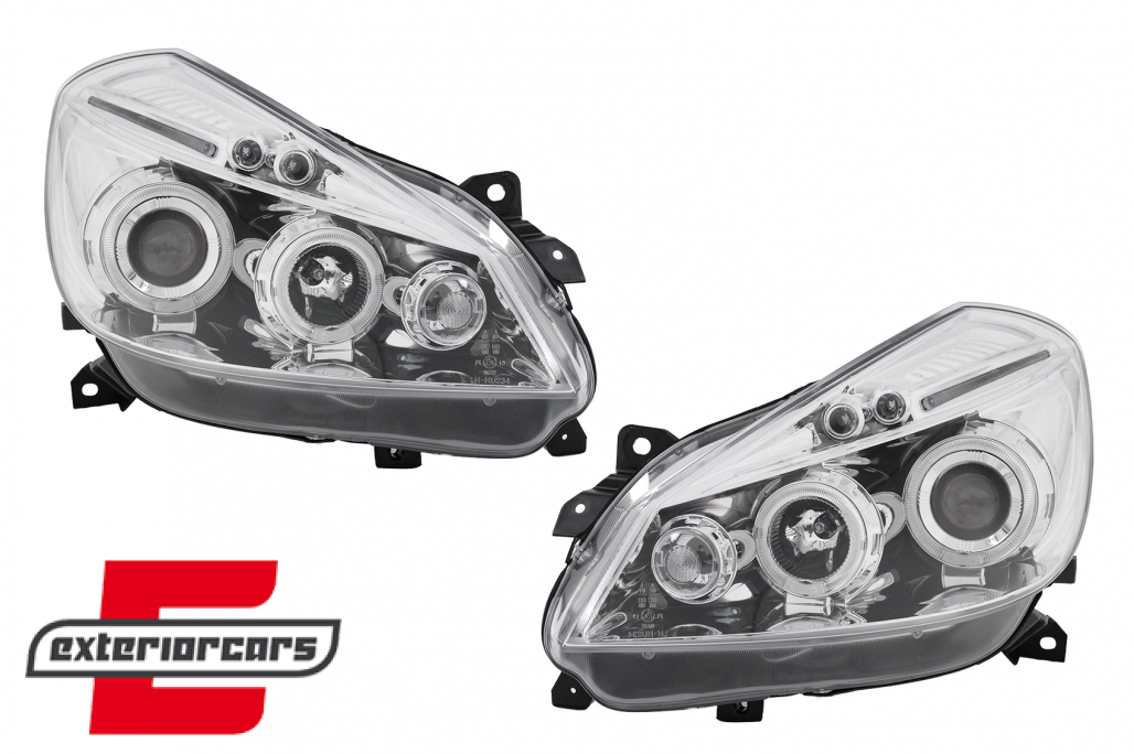 Prednja svjetla Angel Eyes (chrome) / Renault Clio III (2005-2009) - Slika 7