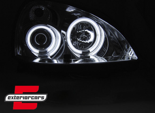 Prednja svjetla CCFL Angel Eyes (chrome) / Renault Clio II (2001-2005) - Slika 2