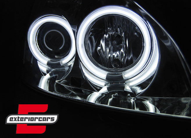 Prednja svjetla CCFL Angel Eyes (chrome) / Renault Clio II (2001-2005) - Slika 3