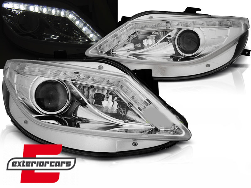 Prednja svjetla LED DayLight (chrome) / Seat Ibiza 6J (2008-2012)