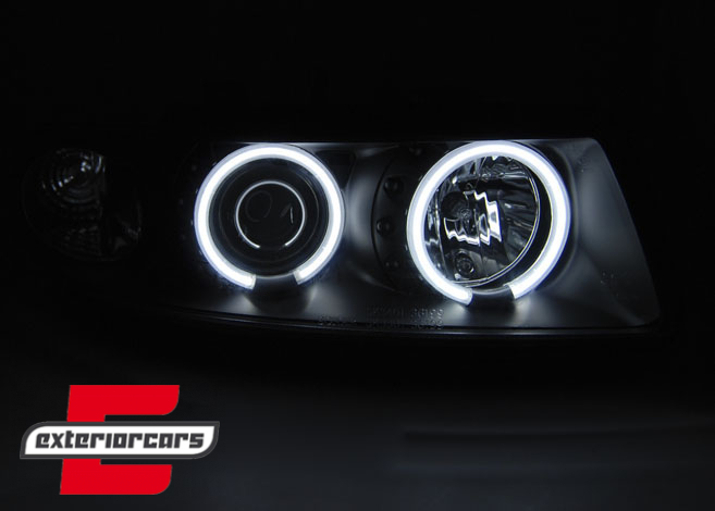 Prednja svjetla CCFL Angel Eyes (crna) / Seat Leon Toledo (1999-2004) - Slika 2
