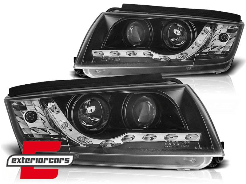 Prednja svjetla LED DayLight (crna) / Škoda Fabia (1999-2008) - Slika 2