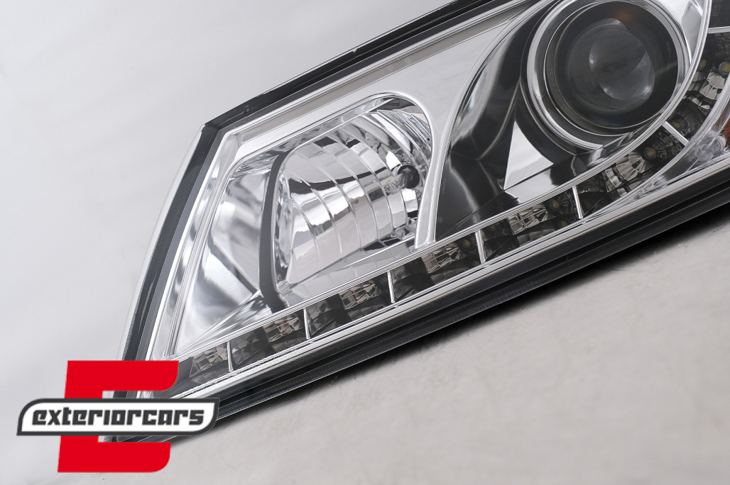 Prednja svjetla LED DayLight (chrome) / Škoda Octavia II (2004-2008) - Slika 3