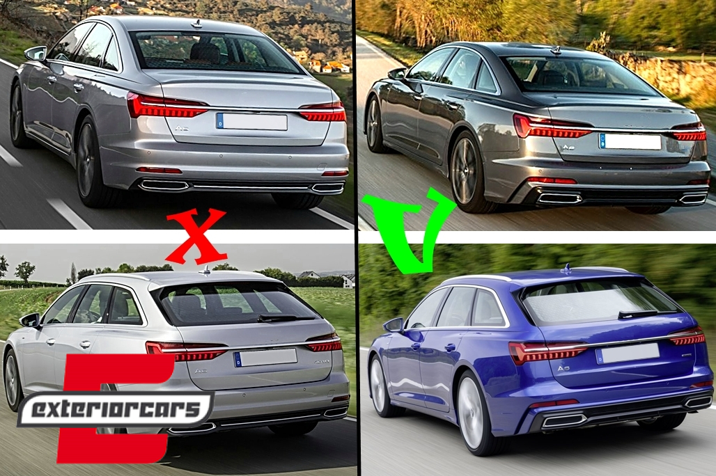 Difuzor zraka & nastavci auspuha S6 dizajn (mat crna) / Audi A6 C8 4K limuzina karavan (2018-2022) - Slika 16