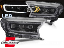 Full LED prednja svjetla LightBar SEQ žmigavci (crna) / Ford Ranger (2015-2022)