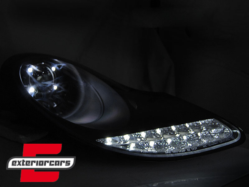 Prednja svjetla LED DayLight LED žmigavci (crna) / PORSCHE BOXSTER 911 996 (1996-2004) - Slika 2