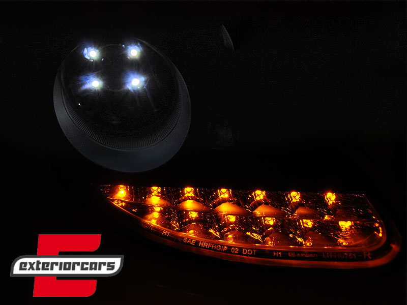 Prednja svjetla LED DayLight LED žmigavci (crna) / PORSCHE BOXSTER 911 996 (1996-2004) - Slika 3