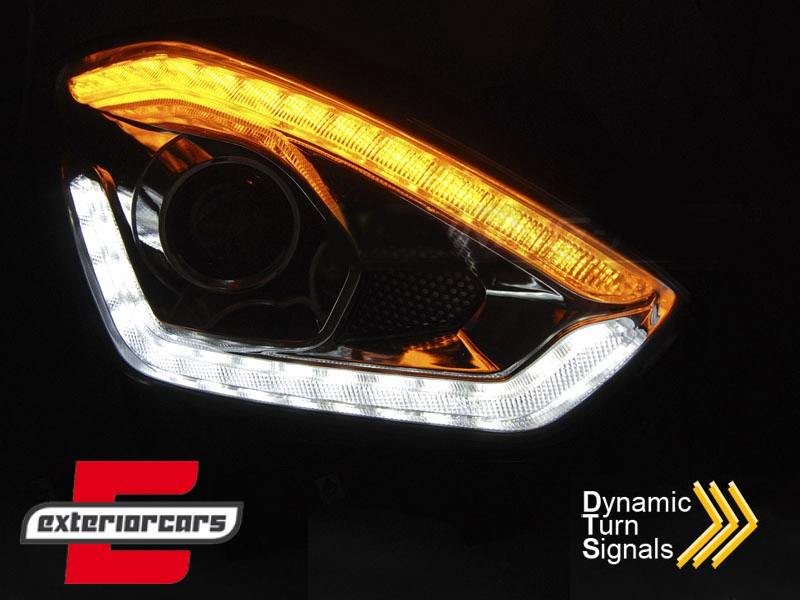 Prednja svjetla LED DRL SEQ žmigavci (chrome) / Suzuki Swift VI (2017-2023) - Slika 2