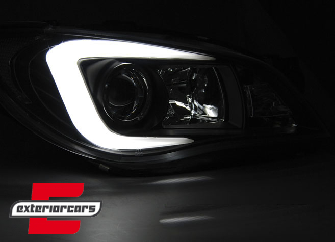 Prednja svjetla LED TubeLight Xenon (crna) / Subaru Impreza II GD (2007-2012) - Slika 2